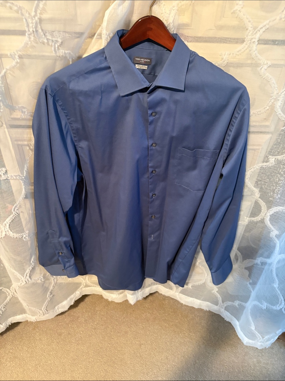 Van Heusen Men’s Dress Shirt in Slate Blue